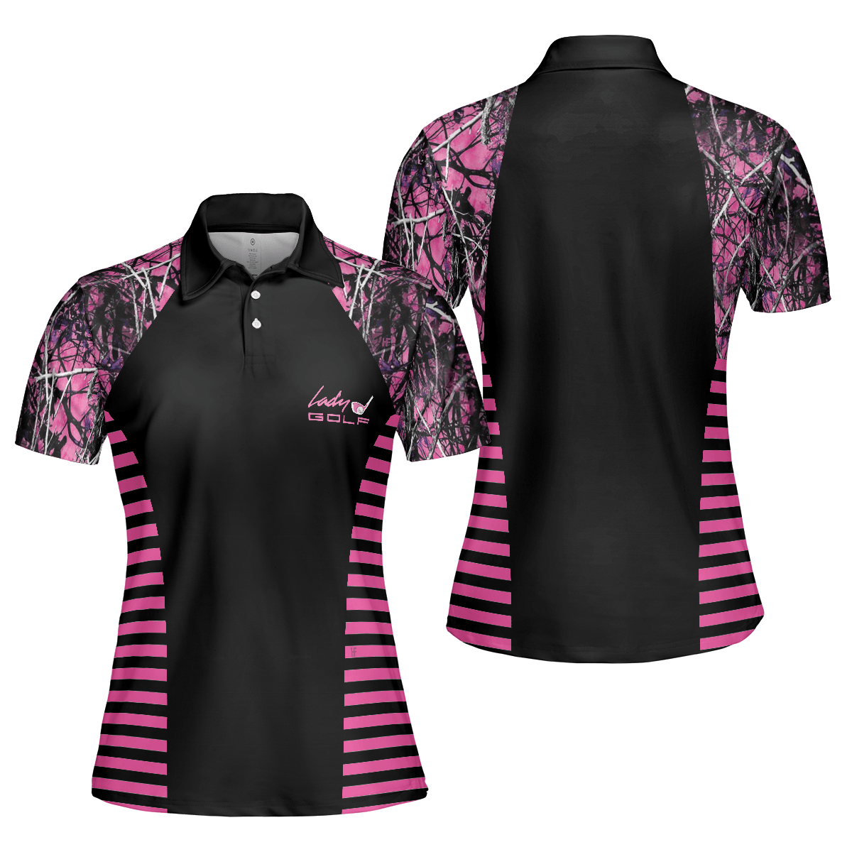 Golf Women Polo Shirt - Thinning Layout Sexy Golf Girl Pink Camouflage Pattern Golf Women Polo Shirt - Perfect Polo Shirt For Golf Lovers, Golfers - Amzanimalsgift