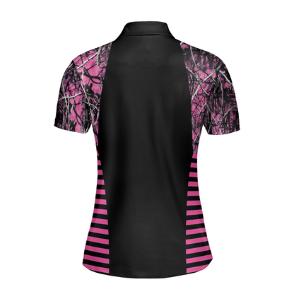 Golf Women Polo Shirt - Thinning Layout Sexy Golf Girl Pink Camouflage Pattern Golf Women Polo Shirt - Perfect Polo Shirt For Golf Lovers, Golfers - Amzanimalsgift
