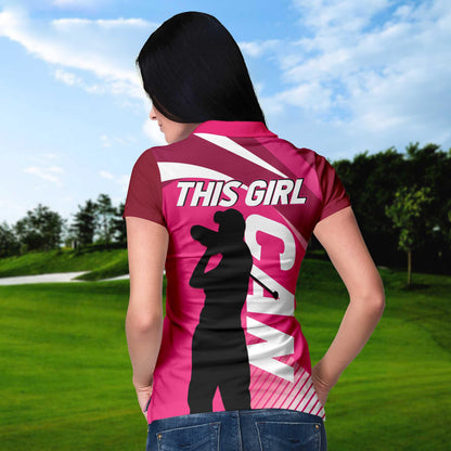 Golf Women Polo Shirt, This Girl Can Golf Women Polo Shirt, Perfect Cool Golfing Gift For Ladies, Female, Golfers, Golf Lovers - Amzanimalsgift