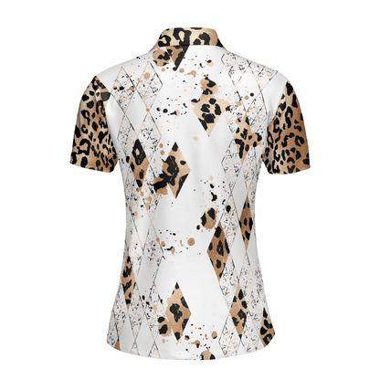 Golf Women Polo Shirt, Watch Me Slay These Holes Women Polo Shirts, Panther Skin Pattern Polo Shirt - Perfect Gift For Ladies, Golfers - Amzanimalsgift