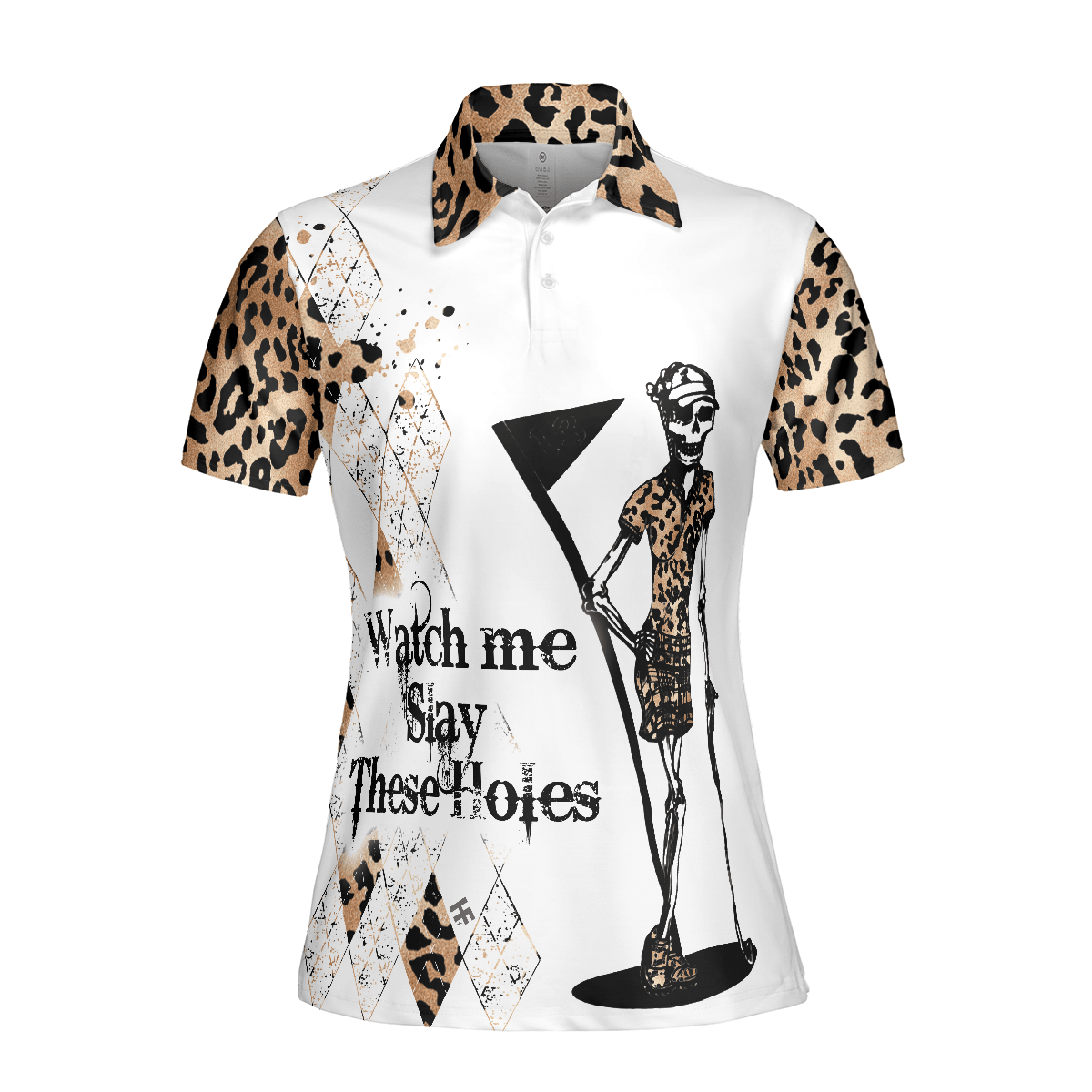 Golf Women Polo Shirt, Watch Me Slay These Holes Women Polo Shirts, Panther Skin Pattern Polo Shirt - Perfect Gift For Ladies, Golfers - Amzanimalsgift