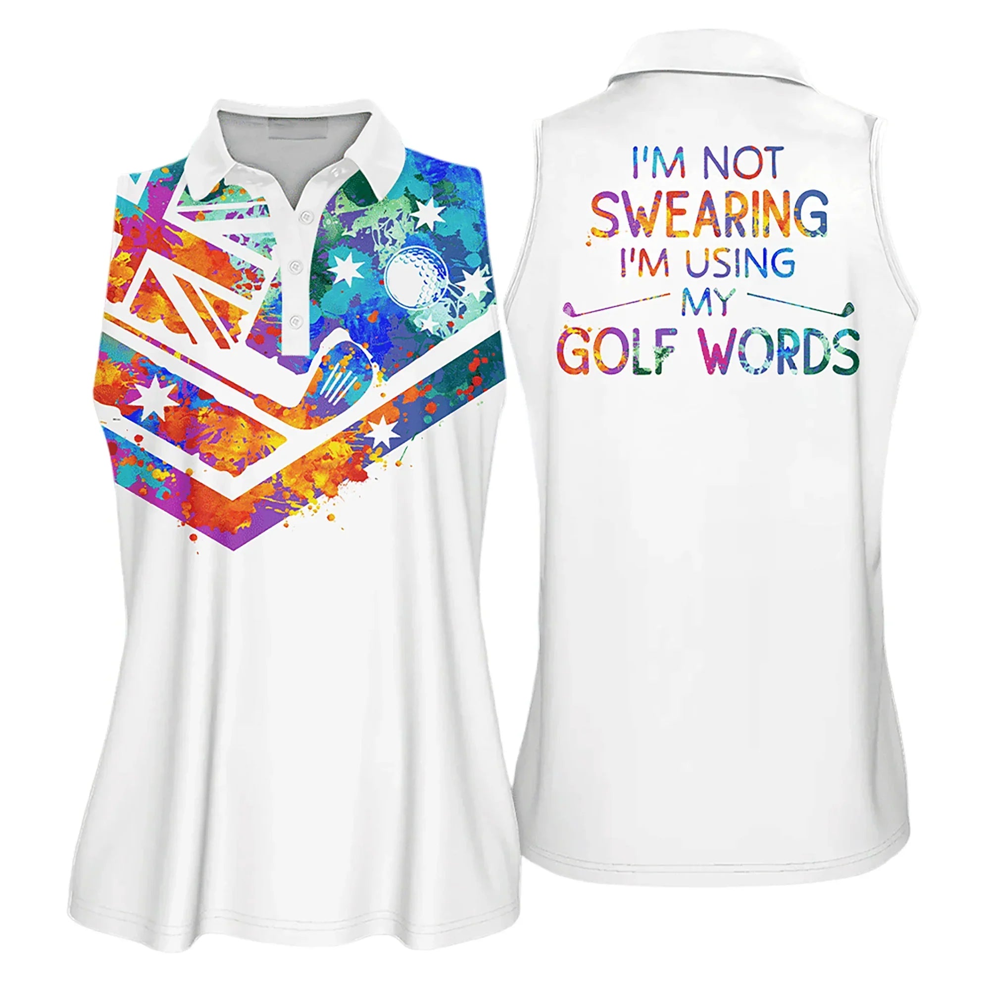 Golf Women Polo Shirt, Watercolor Australia Flag I am Not Sweating I Am Using My Golf Words Women Polo Shirt - Gift For Golfer, Female, Golf Lover - Amzanimalsgift