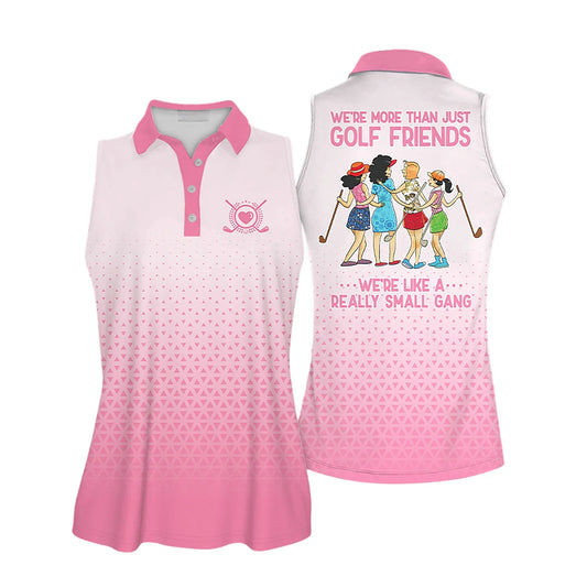 Golf Women Polo Shirt, We're More Than Just Golf Friends Multicolor Women Polo Shirt - Gift For Golfers, Female, Golf Lovers, Mother's Day - Amzanimalsgift