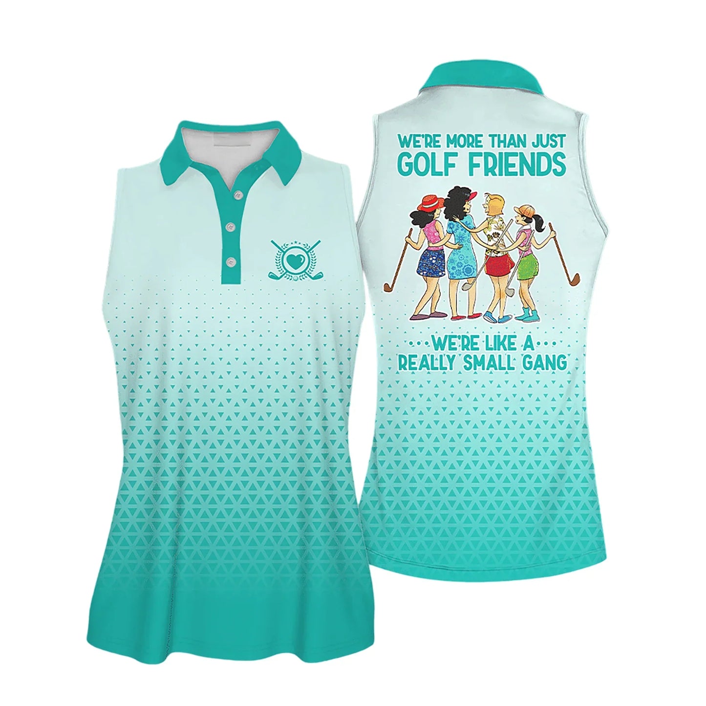 Golf Women Polo Shirt, We're More Than Just Golf Friends Multicolor Women Polo Shirt - Gift For Golfers, Female, Golf Lovers, Mother's Day - Amzanimalsgift