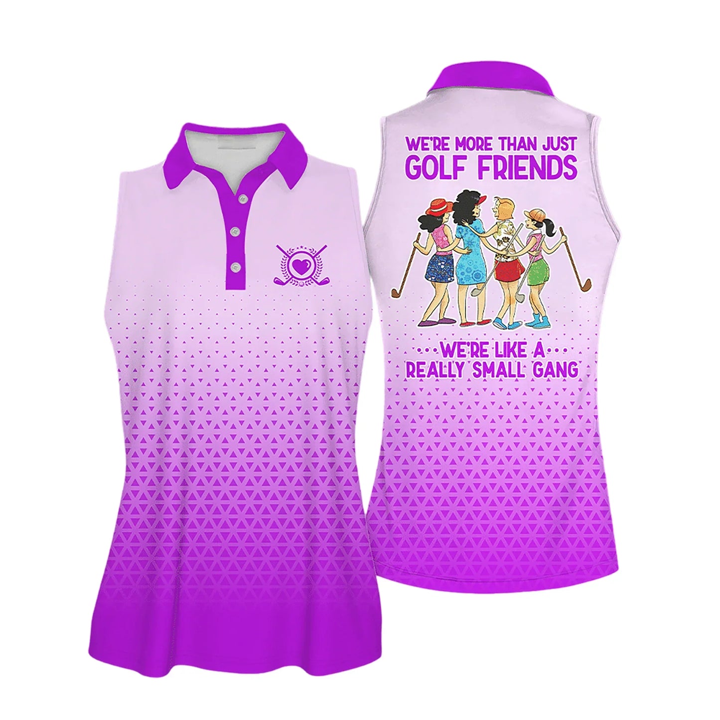 Golf Women Polo Shirt, We're More Than Just Golf Friends Multicolor Women Polo Shirt - Gift For Golfers, Female, Golf Lovers, Mother's Day - Amzanimalsgift