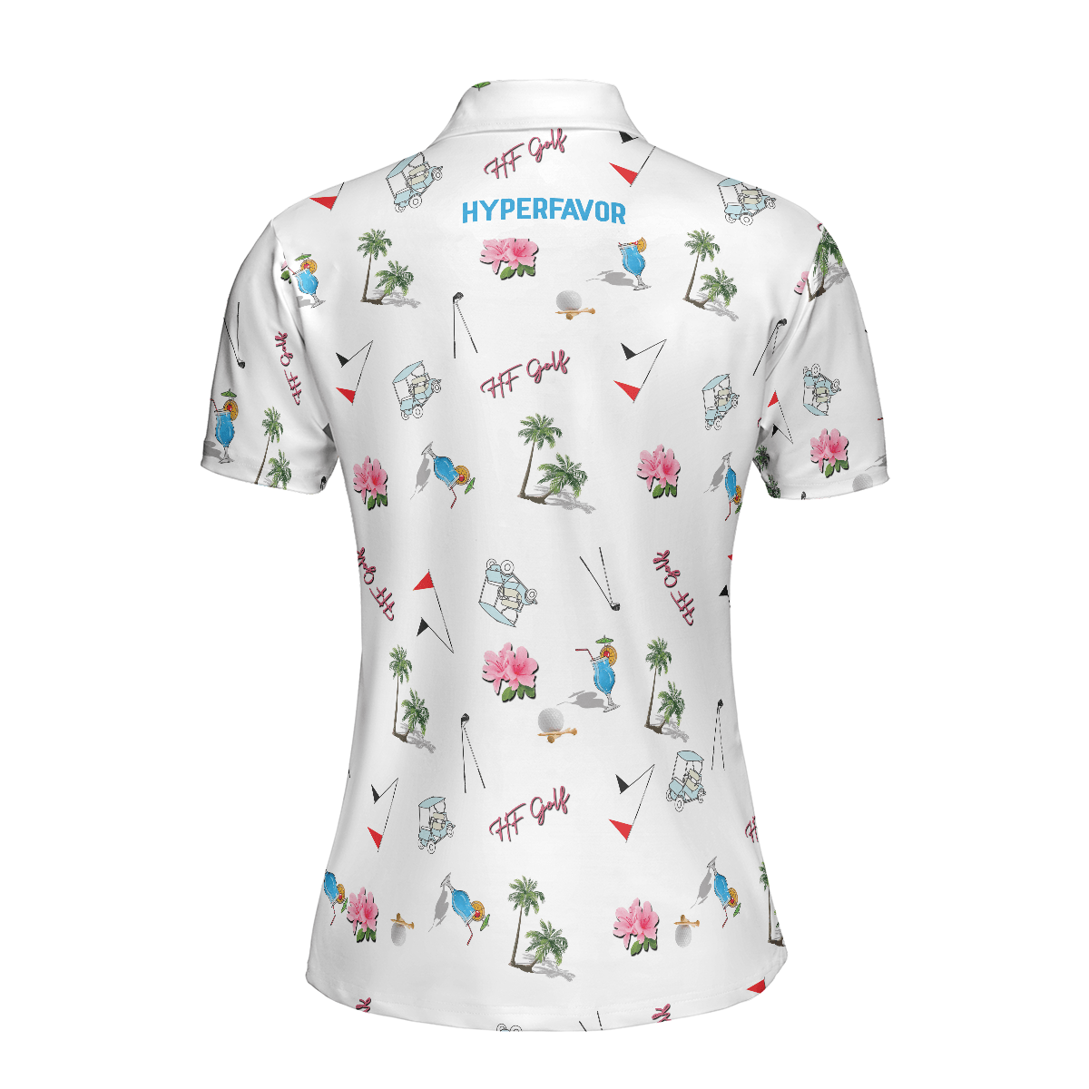 Golf Women Polo Shirt, With Golf Equipments In Summer Women Polo Shirts, Best Female Gift For Golf Lovers, Ladies, Golfers - Amzanimalsgift