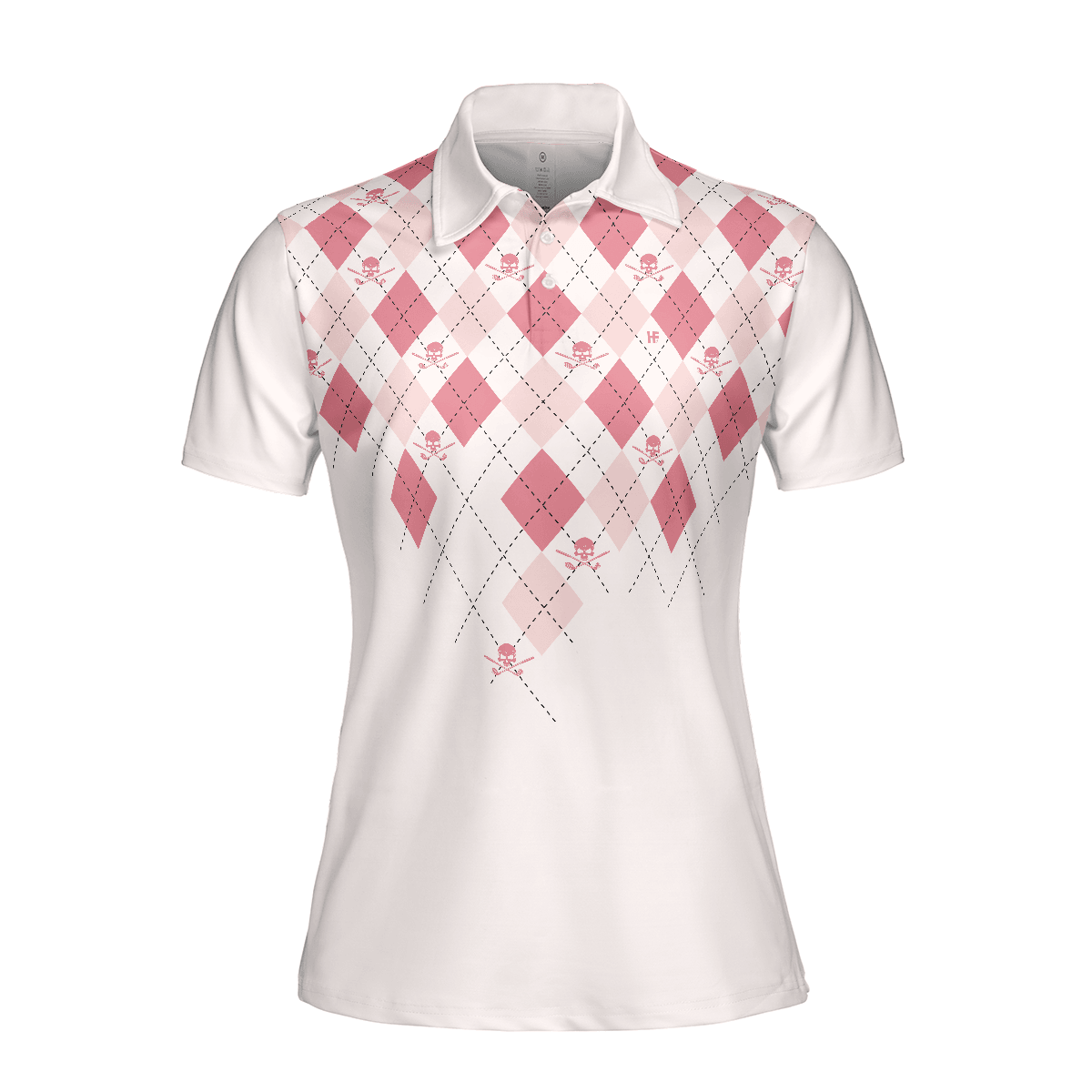 Golf Women Polo Shirt - You Say Girls Can't Golf I Say Watch Me Women Polo Shirts, Light Pink Argyle Pattern Shirt For Ladies - Perfect Gift For Women - Amzanimalsgift