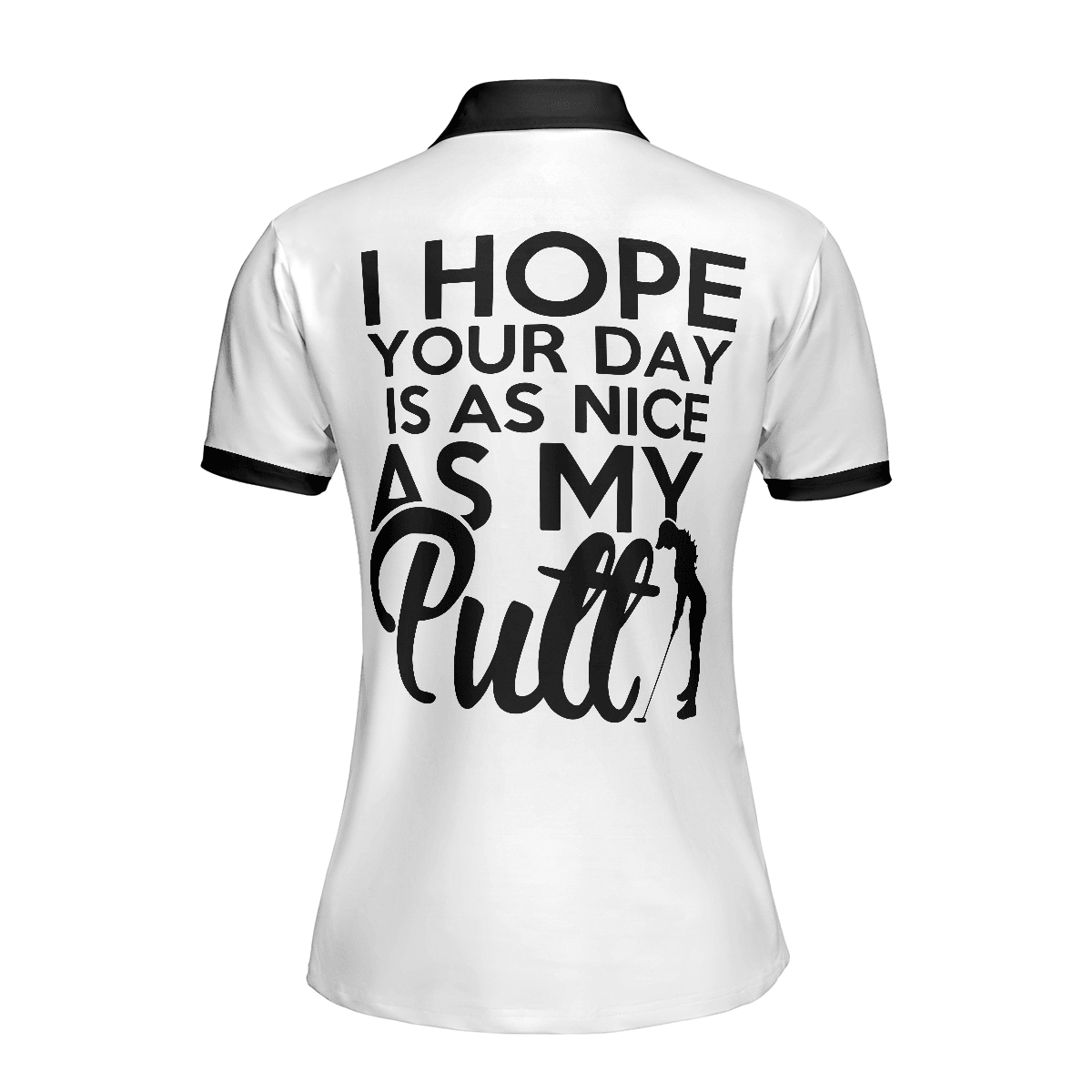Golf Women Polo Shirt, Zebra Pattern Golf Women Polo Shirt, Best Golfing Gift For Ladies, Golfers, Golf Lovers, I Hope Your Day Is As Nice As My Putt - Amzanimalsgift