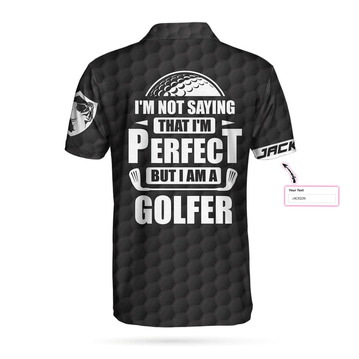 Golfer Custom Polo Shirt, I Am A Golfer Custom Men Polo Shirt, Personalized Black American Flag Polo Shirt, Cool Golf Shirt For Men - Amzanimalsgift
