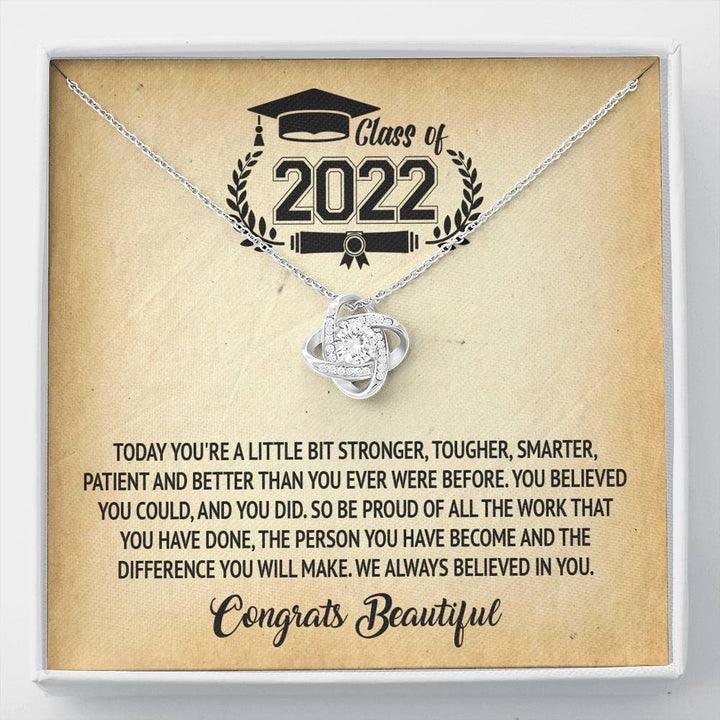 Graduation Necklace Gift - Congralulations Necklace - Best Gift For College, High School, Senior, Master, MBA Graduation Gift - Love Knot Necklace - Amzanimalsgift