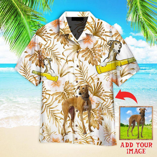 Greyhound Hawaiian Shirt Custom Photo, Personalized Hawaiian Shirts - Perfect Gift For Family, Friends - Amzanimalsgift