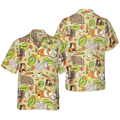 Guinea Pig Hawaiian Shirt, Cute Guinea Pig Aloha Shirt For Men - Perfect Gift For Husband, Boyfriend, Friend, Family - Amzanimalsgift