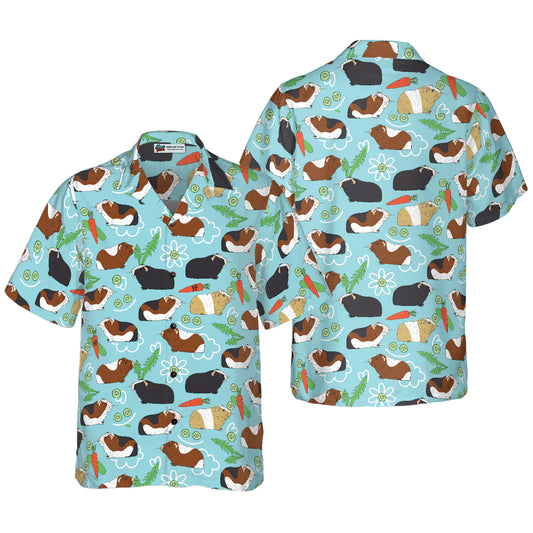 Guinea Pig Hawaiian Shirt, Guinea Pig Seamless Pattern Aloha Shirt For Men - Perfect Gift For Husband, Boyfriend, Friend, Family