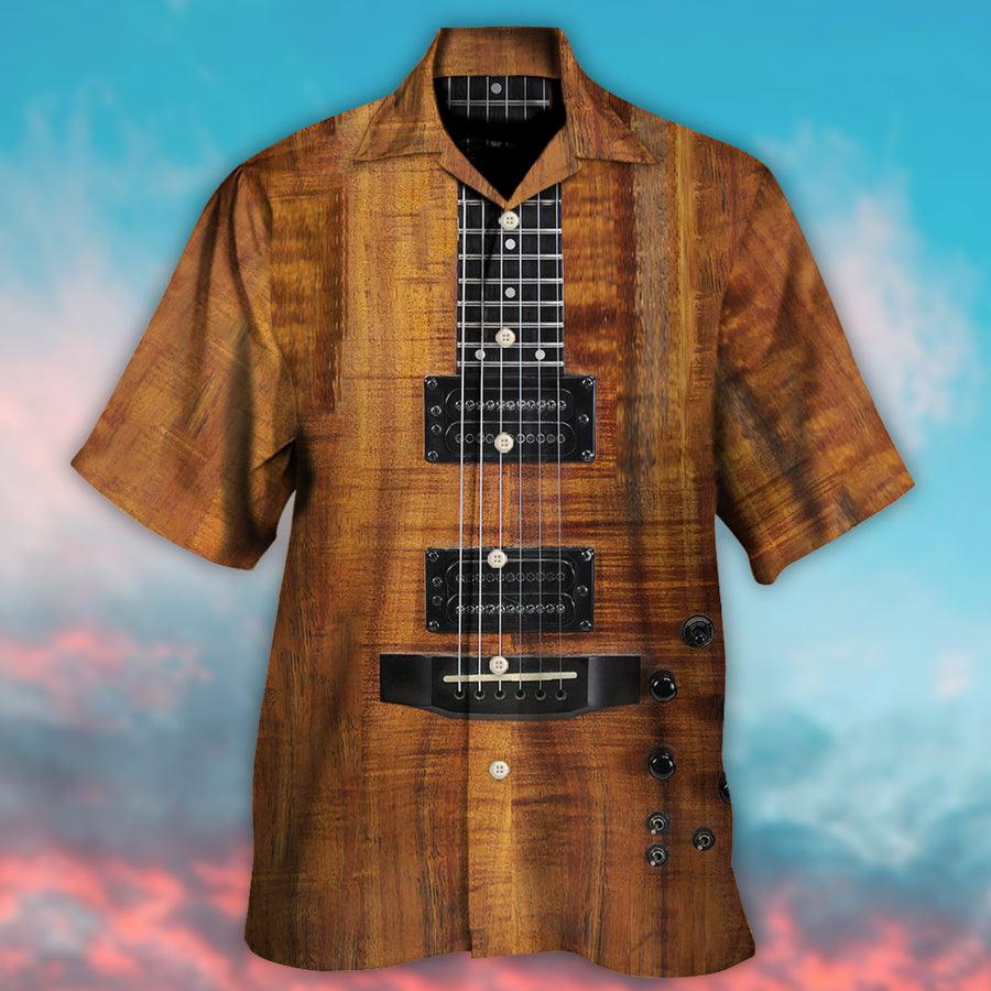 Guitar Acoustic Aloha Hawaiian Shirt For Summer, Electric Guitar Hawaiian Shirts Outfit For Men Women, Music Guitar Lovers - Amzanimalsgift