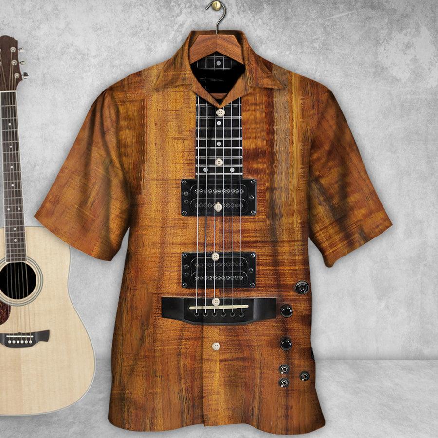 Guitar Acoustic Aloha Hawaiian Shirt For Summer, Electric Guitar Hawaiian Shirts Outfit For Men Women, Music Guitar Lovers - Amzanimalsgift