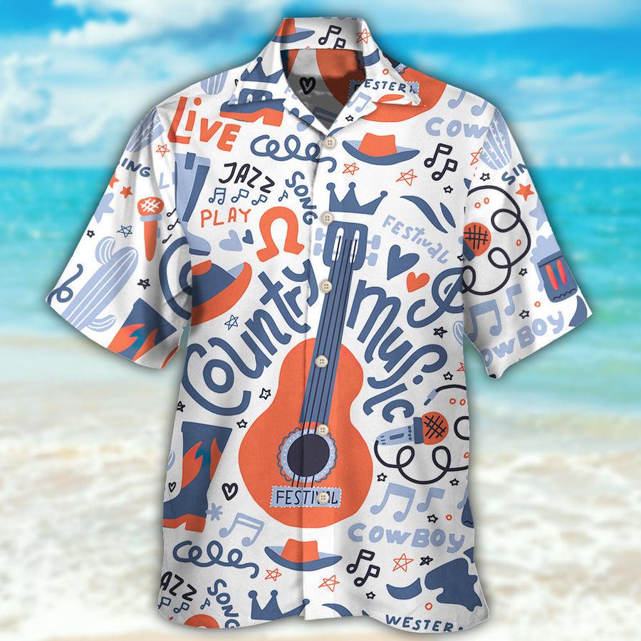 Guitar Aloha Hawaiian Shirt For Summer, Guitar Country Music Festival Elements Hawaiian Shirts Outfit For Men Women, Music Guitar Lovers - Amzanimalsgift