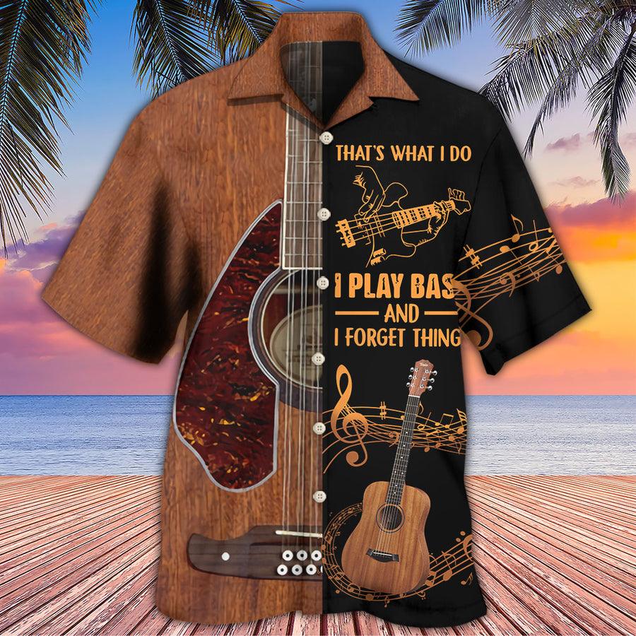 Guitar Aloha Hawaiian Shirt For Summer, Guitar That's What I Do I Play Bass Hawaiian Shirts Outfit For Men Women, Music Guitar Lovers - Amzanimalsgift