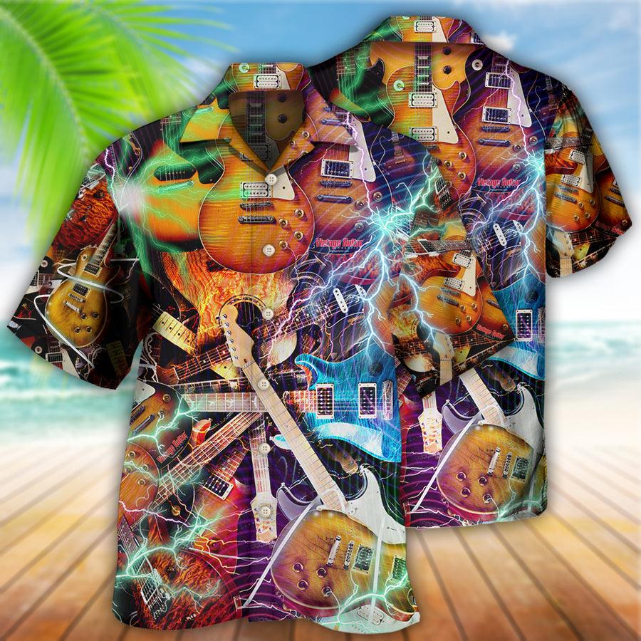 Guitar Aloha Hawaiian Shirt For Summer, The World Would Be A Concert Guitar Hawaiian Shirts Outfit For Men Women, Music Guitar Lovers - Amzanimalsgift