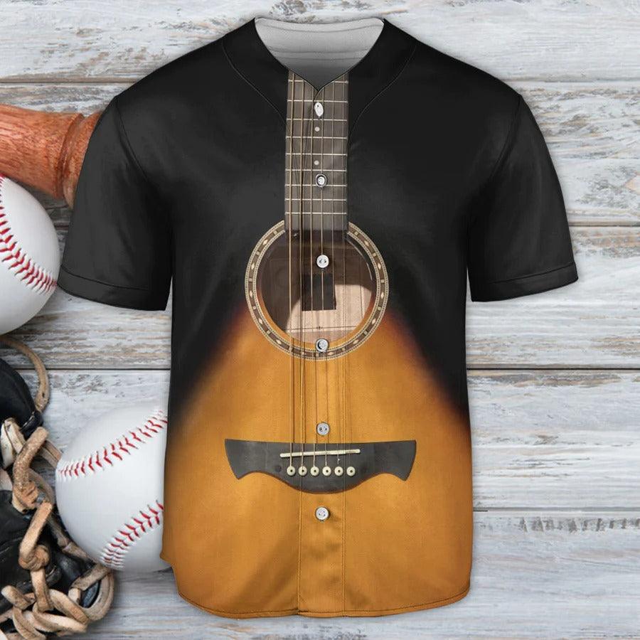 Guitar Baseball Jersey, Guitar Style Vintage Music Guitarist Baseball Tee Jersey Shirt For Men And Women - Perfect Gift For Guitar Lovers, Music Lovers - Amzanimalsgift