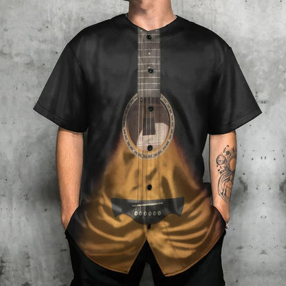 Guitar Baseball Jersey, Guitar Style Vintage Music Guitarist Baseball Tee Jersey Shirt For Men And Women - Perfect Gift For Guitar Lovers, Music Lovers - Amzanimalsgift