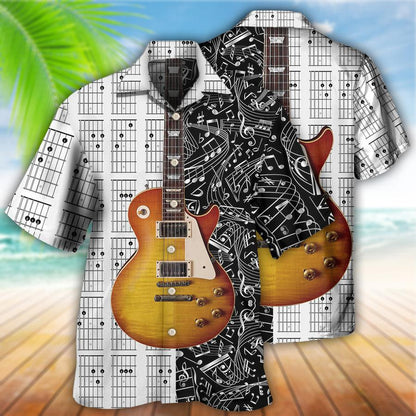 Guitar Bass Guitar Musician Aloha Hawaiian Shirt For Summer, Guitar Hawaiian Shirts Matching Outfit For Men Women, Music Guitar Lovers - Amzanimalsgift