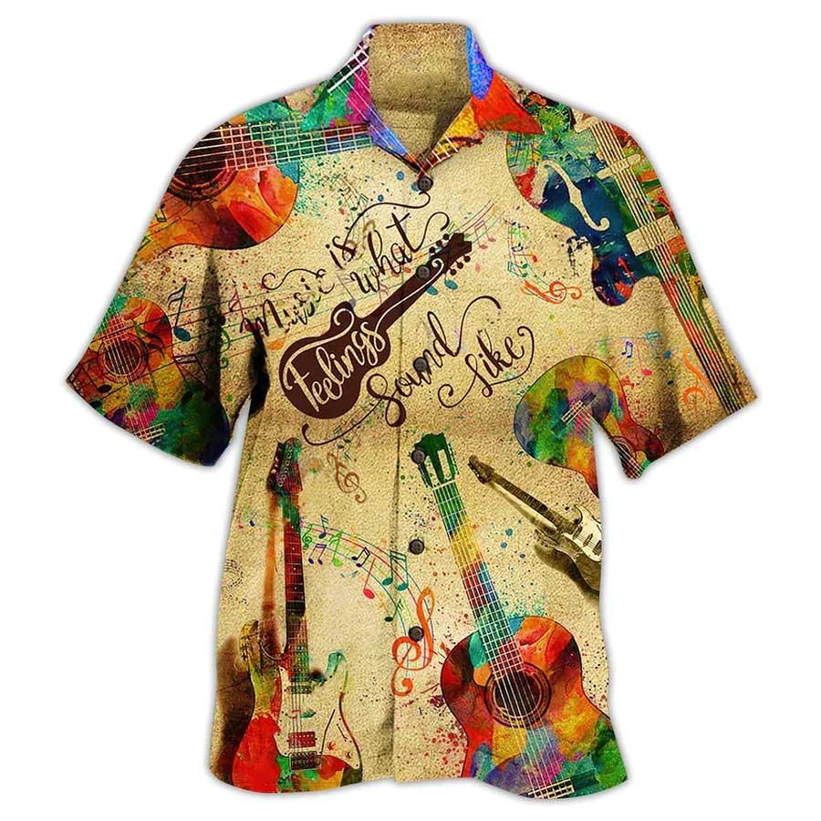 Guitar Can Sing Aloha Hawaiian Shirt For Summer, Guitar Music Is What Feeling Sound Like Hawaiian Shirts Outfit For Men Women, Music Guitar Lovers - Amzanimalsgift