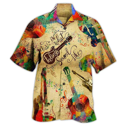 Guitar Can Sing Aloha Hawaiian Shirt For Summer, Guitar Music Is What Feeling Sound Like Hawaiian Shirts Outfit For Men Women, Music Guitar Lovers - Amzanimalsgift