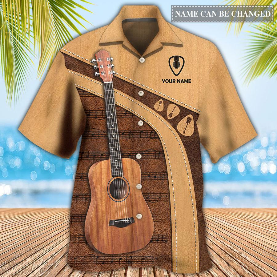 Guitar Custom Aloha Hawaiian Shirt For Summer, Personalized Old Guitarist And The Pick Hawaiian Shirts Outfit For Men Women, Music Guitar Lovers - Amzanimalsgift