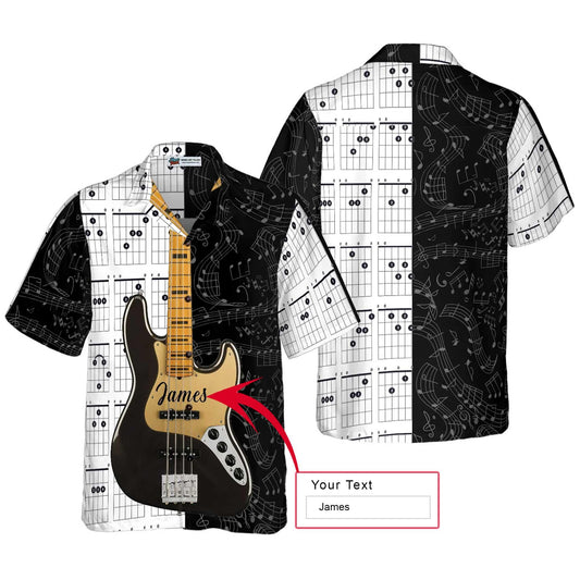 Guitar Custom Name Hawaiian Shirt, Personalized Colorful Summer Aloha Shirt For Men Women, Perfect Gift For Friend, Family, Guitar Lover, Music Lovers - Amzanimalsgift