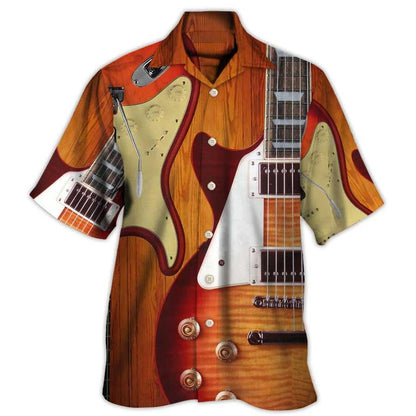 Guitar Is My Soul Vintage Aloha Hawaiian Shirt For Summer, Guitar Hawaiian Shirts Matching Outfit For Men Women, Music Guitar Lovers - Amzanimalsgift