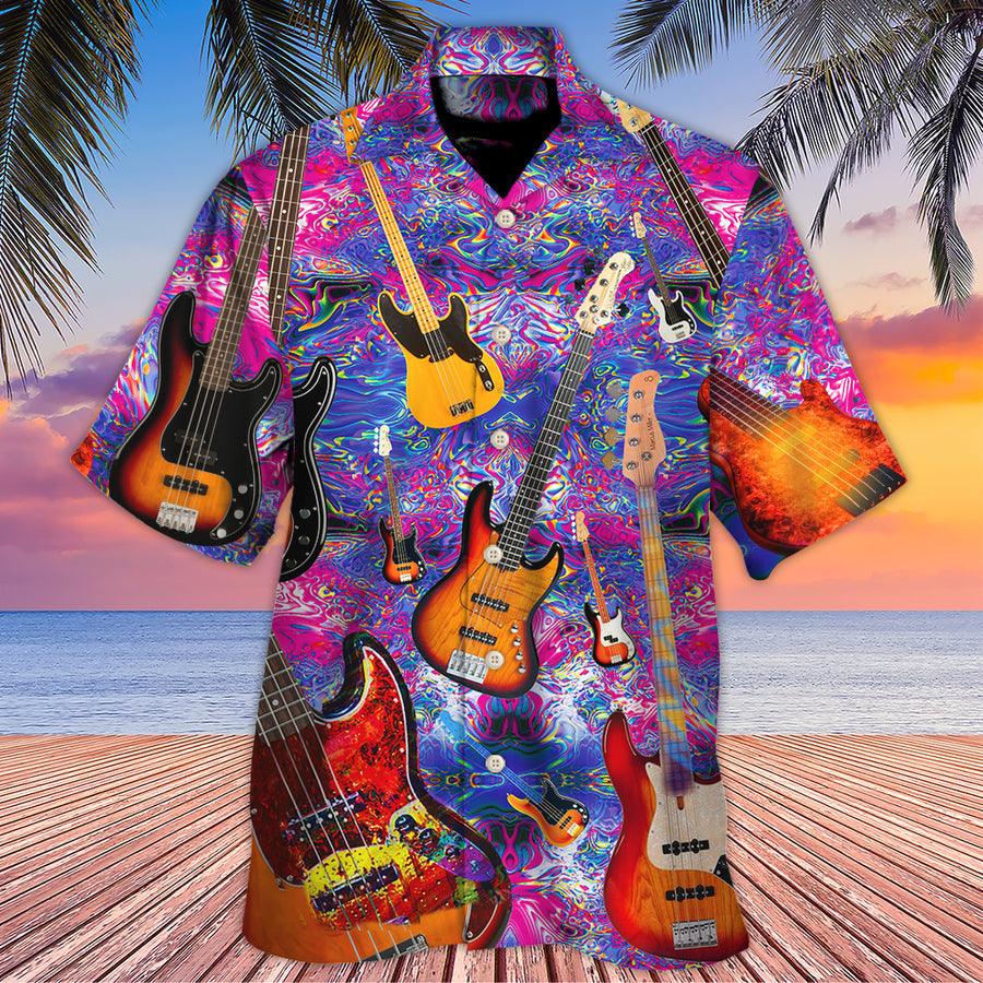 Guitar Life Love Purple Style Aloha Hawaiian Shirt For Summer, Guitar Hawaiian Shirts Matching Outfit For Men Women, Music Guitar Lovers - Amzanimalsgift