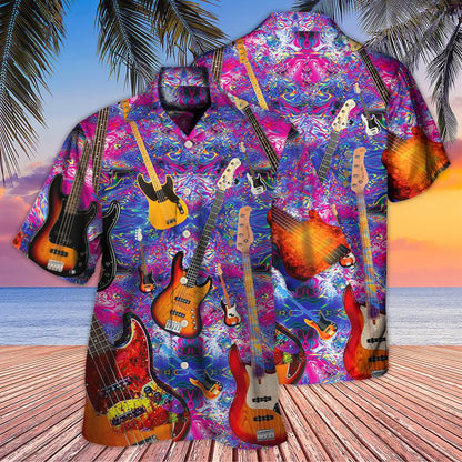 Guitar Life Love Purple Style Aloha Hawaiian Shirt For Summer, Guitar Hawaiian Shirts Matching Outfit For Men Women, Music Guitar Lovers - Amzanimalsgift