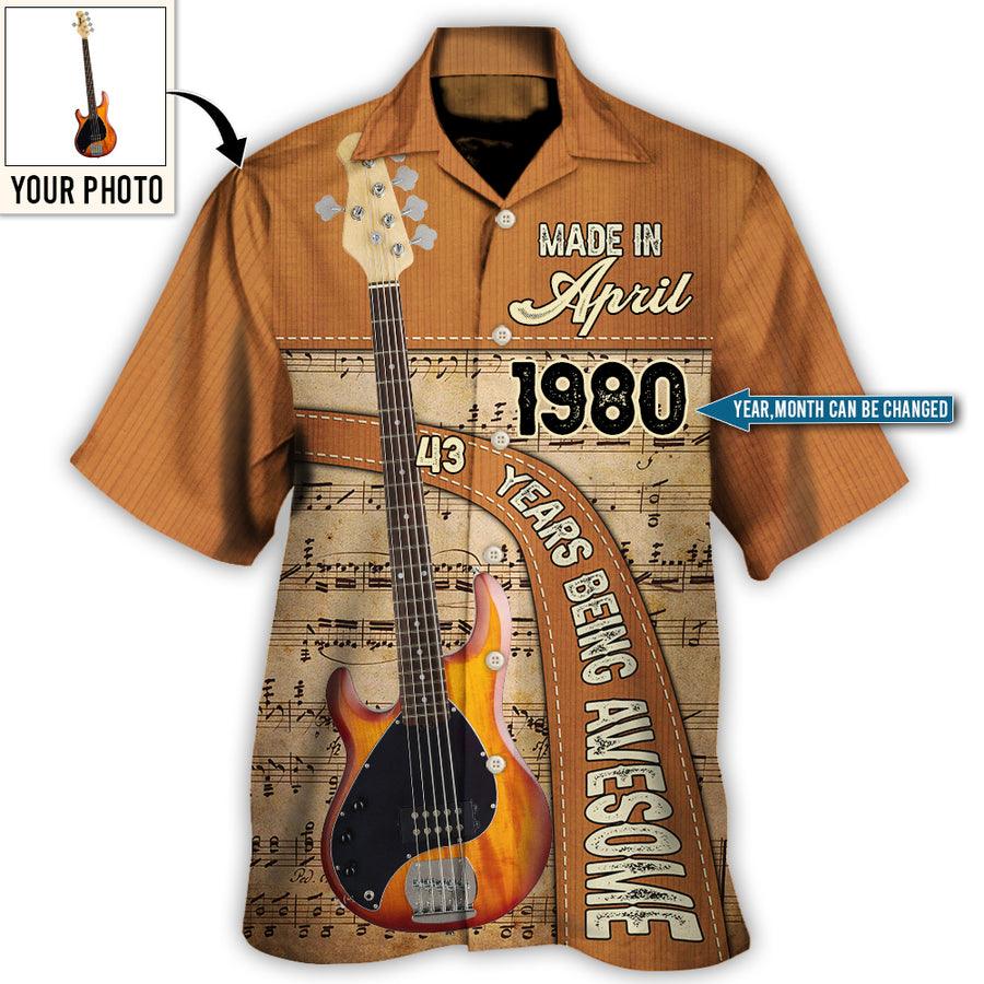 Guitar Lover Years Of Being Awesome Custom Aloha Hawaiian Shirt For Summer, Personalized Guitar Hawaiian Shirts For Men Women, Guitar Lovers - Amzanimalsgift
