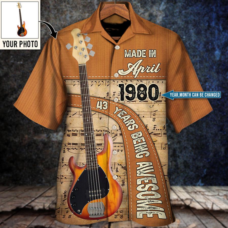 Guitar Lover Years Of Being Awesome Custom Aloha Hawaiian Shirt For Summer, Personalized Guitar Hawaiian Shirts For Men Women, Guitar Lovers - Amzanimalsgift