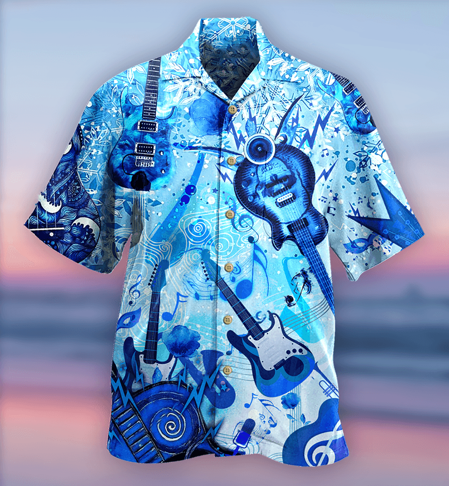 Guitar Music So Cool Style Aloha Hawaiian Shirt For Summer, Colorful Guitar Hawaiian Shirts Matching Outfit For Men Women, Music Guitar Lovers - Amzanimalsgift