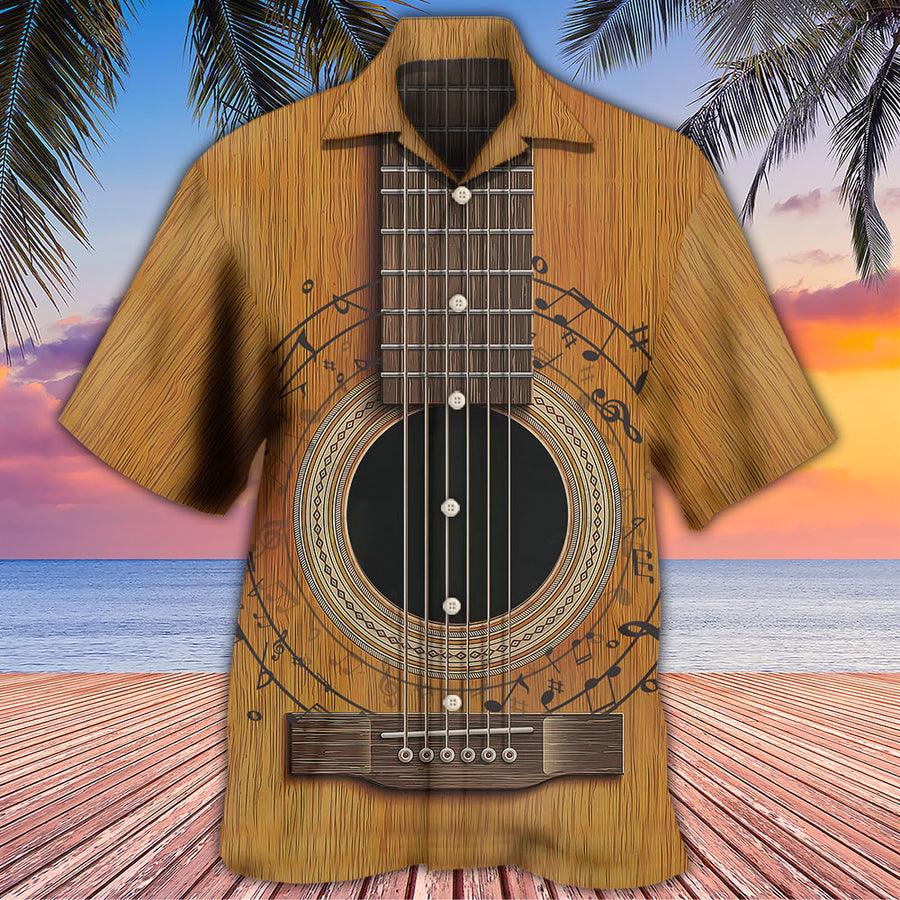 Guitar Old Retro Music Aloha Hawaiian Shirt For Summer, Guitar Hawaiian Shirts Outfit For Men Women, Music Guitar Lovers - Amzanimalsgift