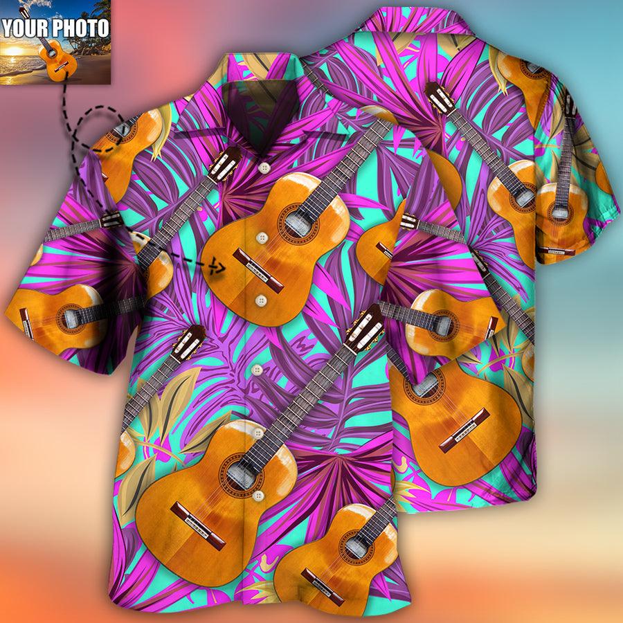 Guitar Various Style Custom Photo Aloha Hawaiian Shirt For Summer, Personalized Guitar Hawaiian Shirts Outfit For Men Women, Music Guitar Lovers - Amzanimalsgift