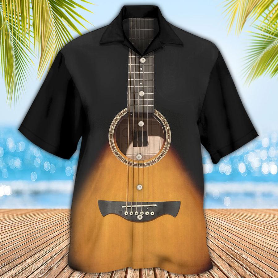 Guitar Wood Aloha Hawaiian Shirt For Summer, Guitar Hawaiian Shirts Outfit For Men Women, Music Guitar Lovers - Amzanimalsgift