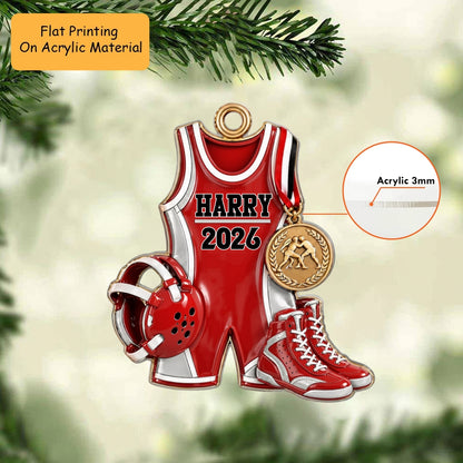 Personalized Wrestling Christmas Ornament, Wrestling Things, Custom Ornament Christmas Gift, Keychain Wrestling, Car Ornament Wrestling