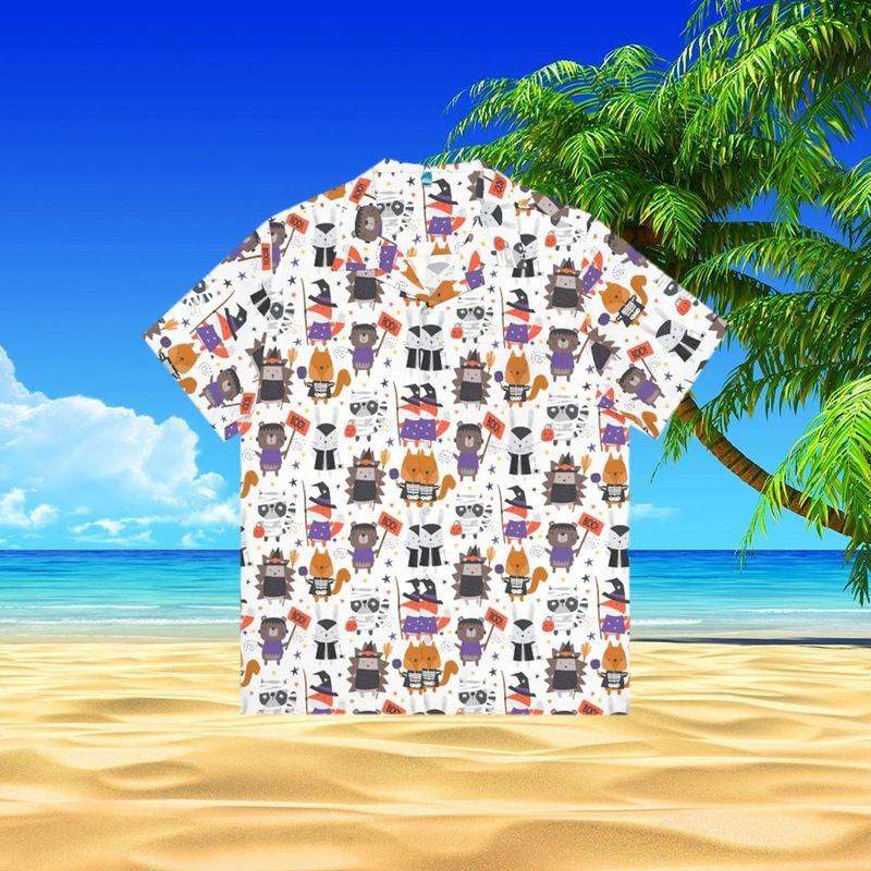 Halloween Aloha Hawaiian Shirt - Halloween Animal Pattern Hawaiian Shirt, Happy Halloween Hawaiian Shirt For Men & Women, Halloween Lover - Amzanimalsgift