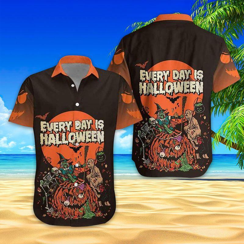Halloween Aloha Hawaiian Shirts For Summer - Horror Style Hawaiian Set For Men Women, Gift For Holiday, Friend, Family - Every Day Is Halloween - Amzanimalsgift
