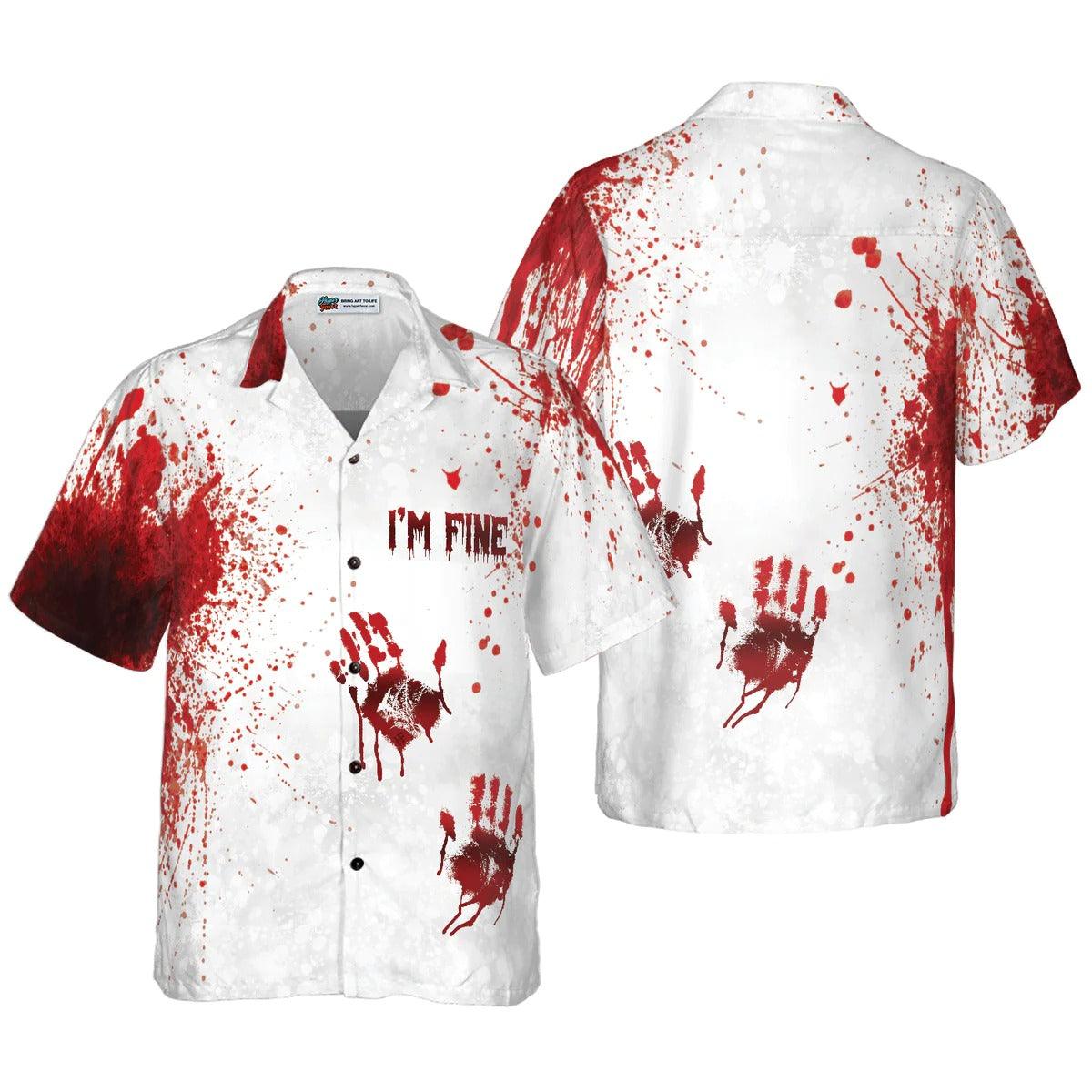 Halloween Blood Splatter Hawaiian Shirt - Perfect Gift For Halloween, Friend, Family - Amzanimalsgift