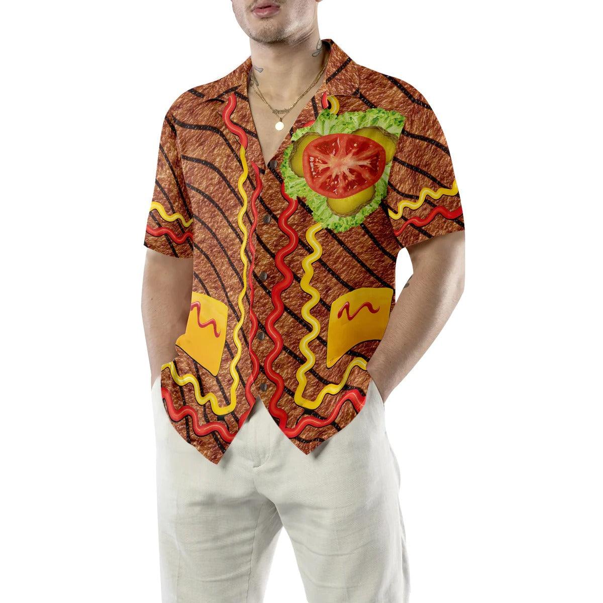 Halloween Burger Costume Shirt Hawaiian Shirt - Perfect Gift For Lover, Friend, Family - Amzanimalsgift