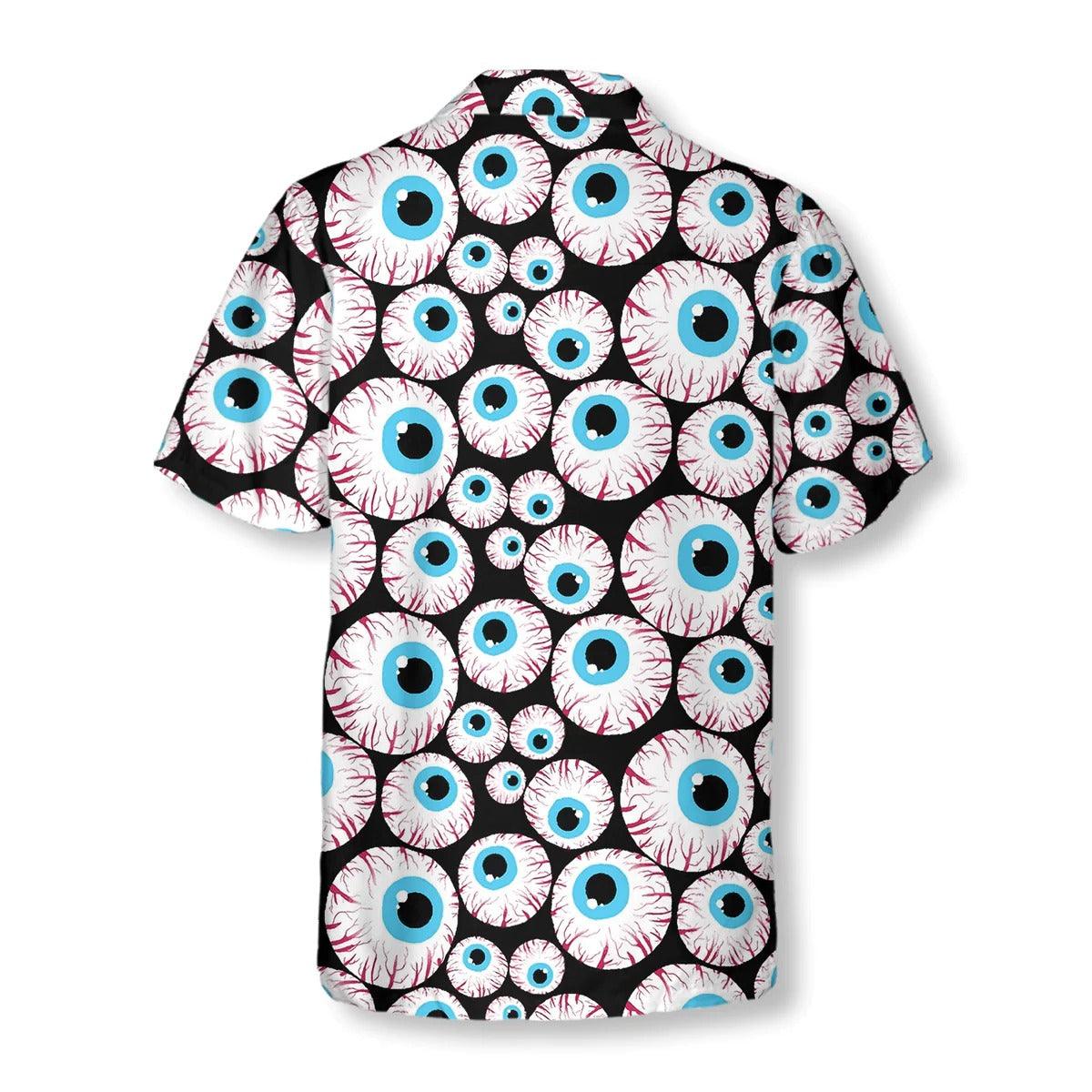 Halloween Hawaiian Shirt, Halloween Creepy Eyeballs Aloha Hawaiian Shirt - Perfect Gift For Lover, Friend, Family - Amzanimalsgift