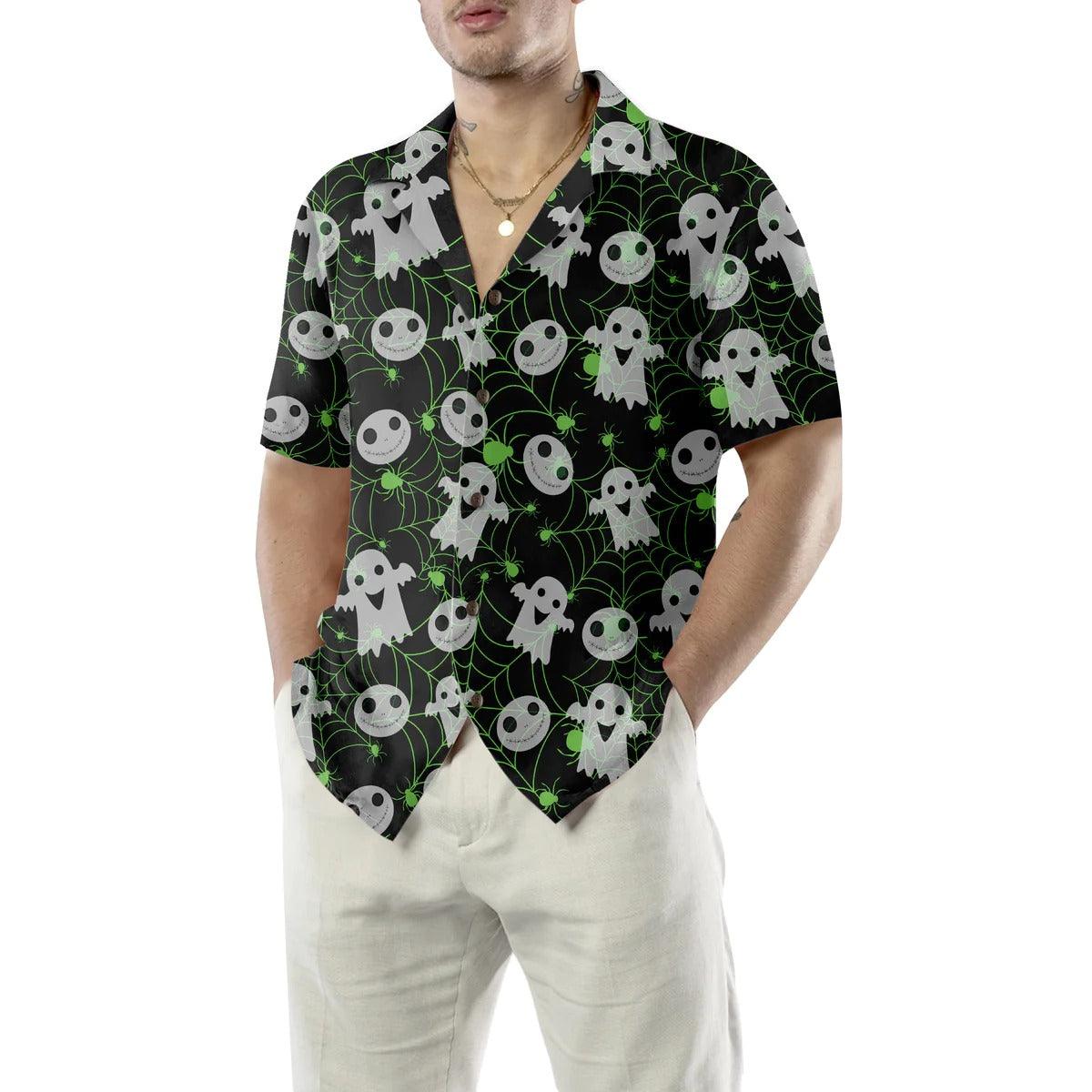 Halloween Spider Web Shirt For Men Hawaiian Shirt - Perfect Gift For Lover, Friend, Family - Amzanimalsgift