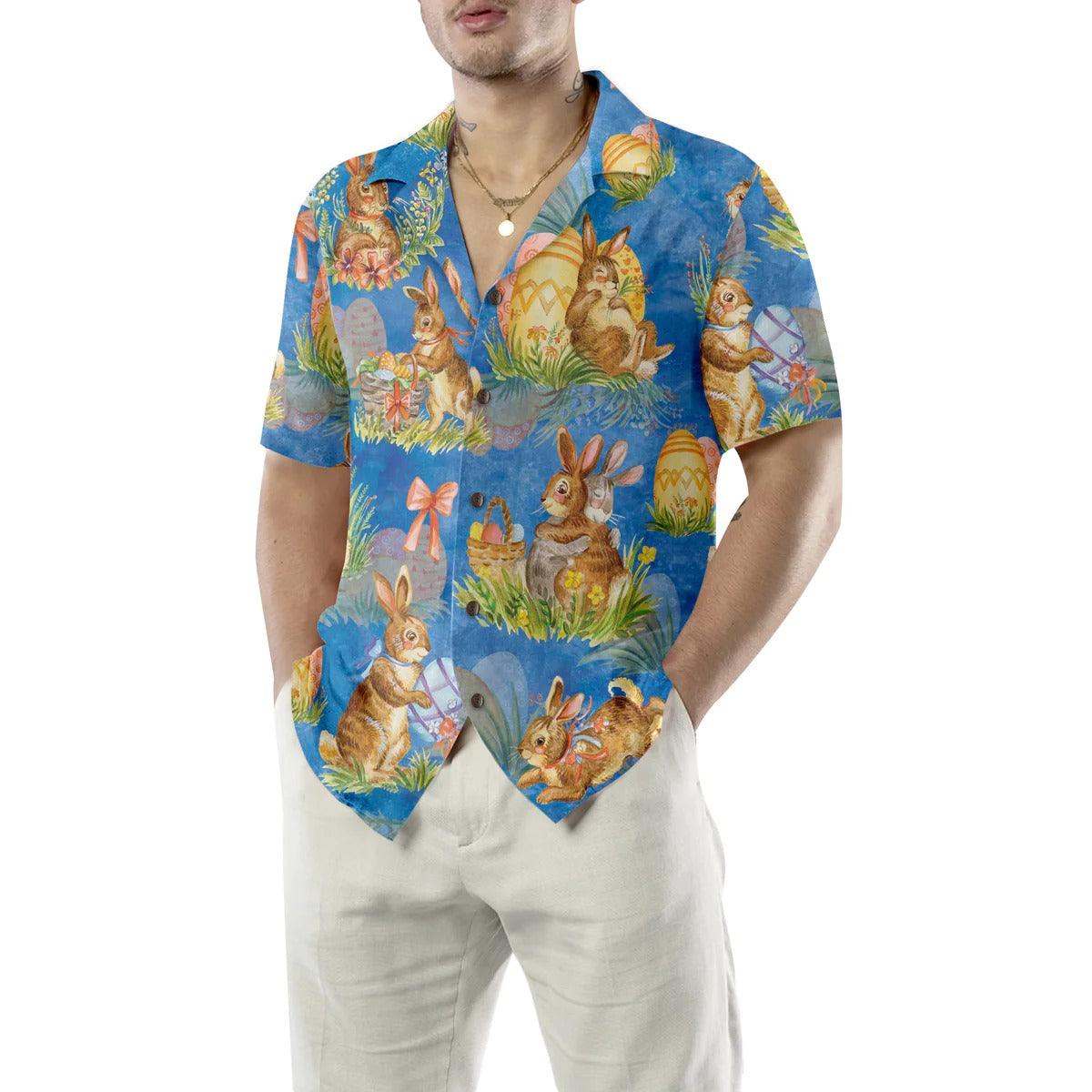 Happy Easter Day Bunny Hawaiian Shirt - Perfect Gift For Bunny Lover, Friend, Family - Amzanimalsgift