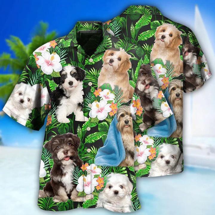 Havanese Aloha Hawaii Shirt - Dog Tropical Leaf Floral So Cute Hawaiian Shirt For Summer - Perfect Gift For Dog Lovers, Friend, Family - Amzanimalsgift