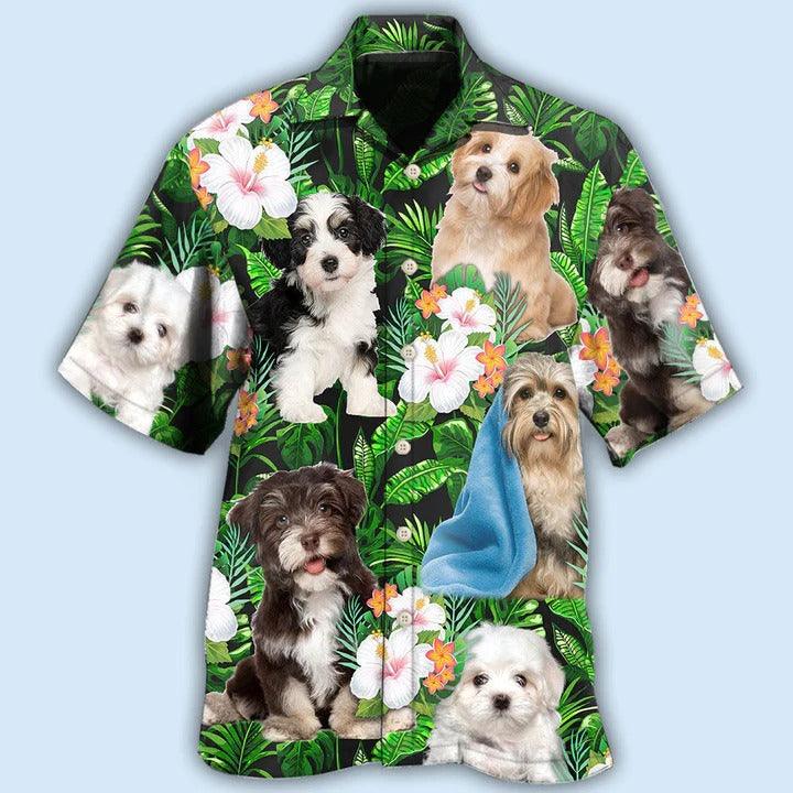 Havanese Aloha Hawaii Shirt - Dog Tropical Leaf Floral So Cute Hawaiian Shirt For Summer - Perfect Gift For Dog Lovers, Friend, Family - Amzanimalsgift