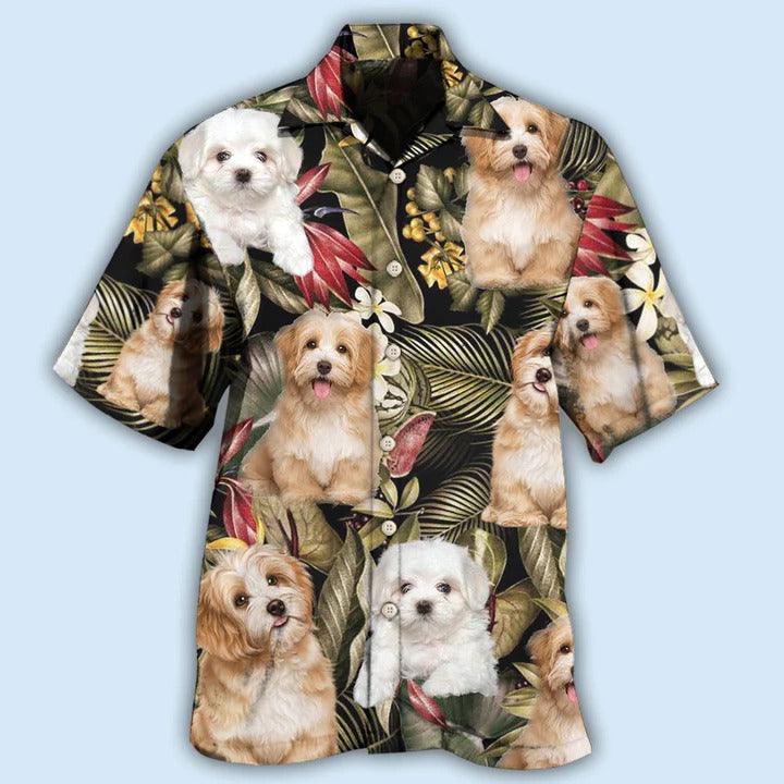 Havanese Aloha Hawaii Shirt - Dog Tropical Leaf Style Hawaiian Shirt For Summer - Perfect Gift For Dog Lovers, Friend, Family - Amzanimalsgift
