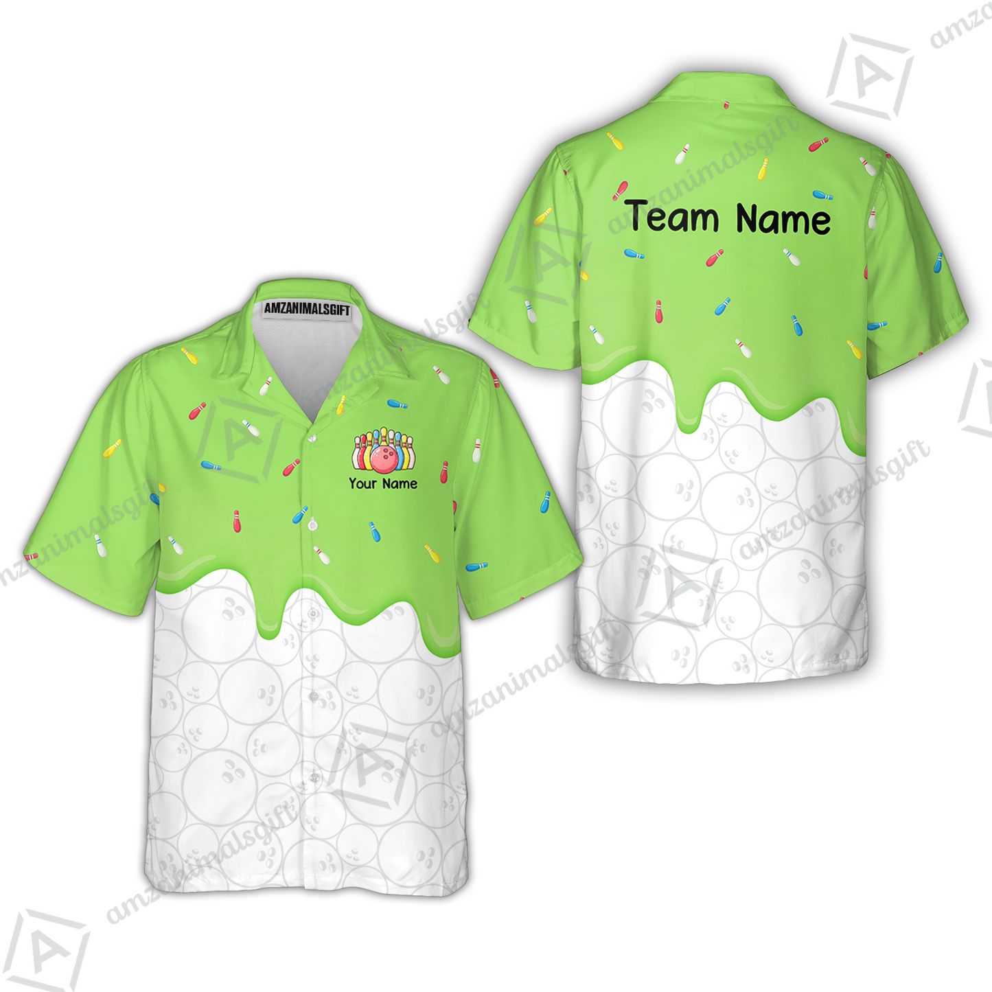 Customized Bowling Jersey Shirt, Ice Cream Sweet Melting Drip Bowling, Custom Bowling Team Shirt With Name and Team Name
